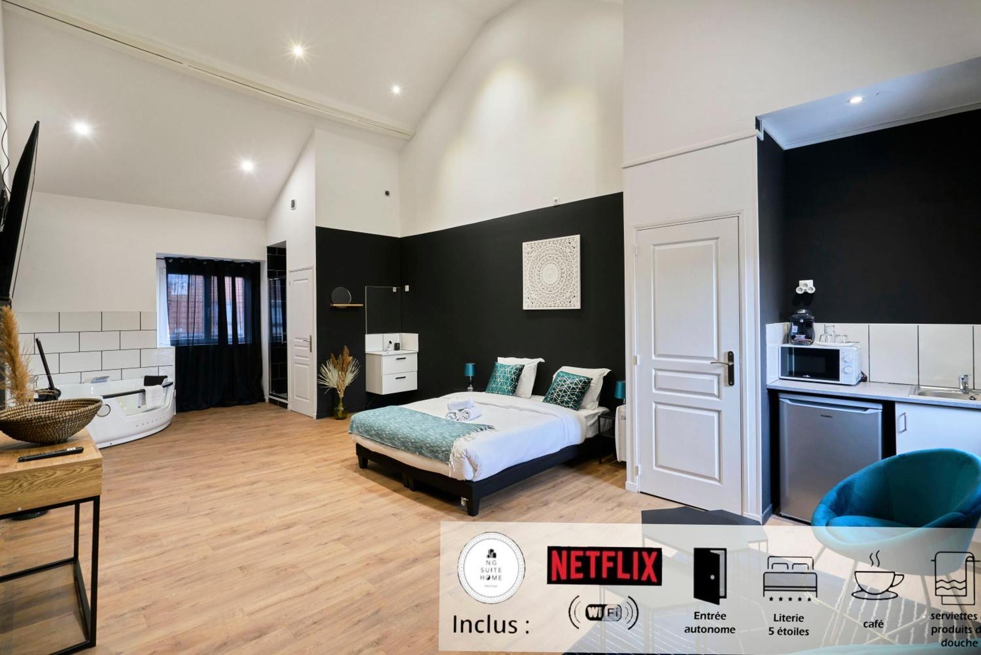Апартаменты Ng Prestige - Lille L Roubaix Trichon - Balneo - Netflix - Wifi Экстерьер фото